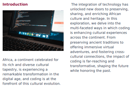 Weekly Digest: Coding's Cultural Evolution in Africa